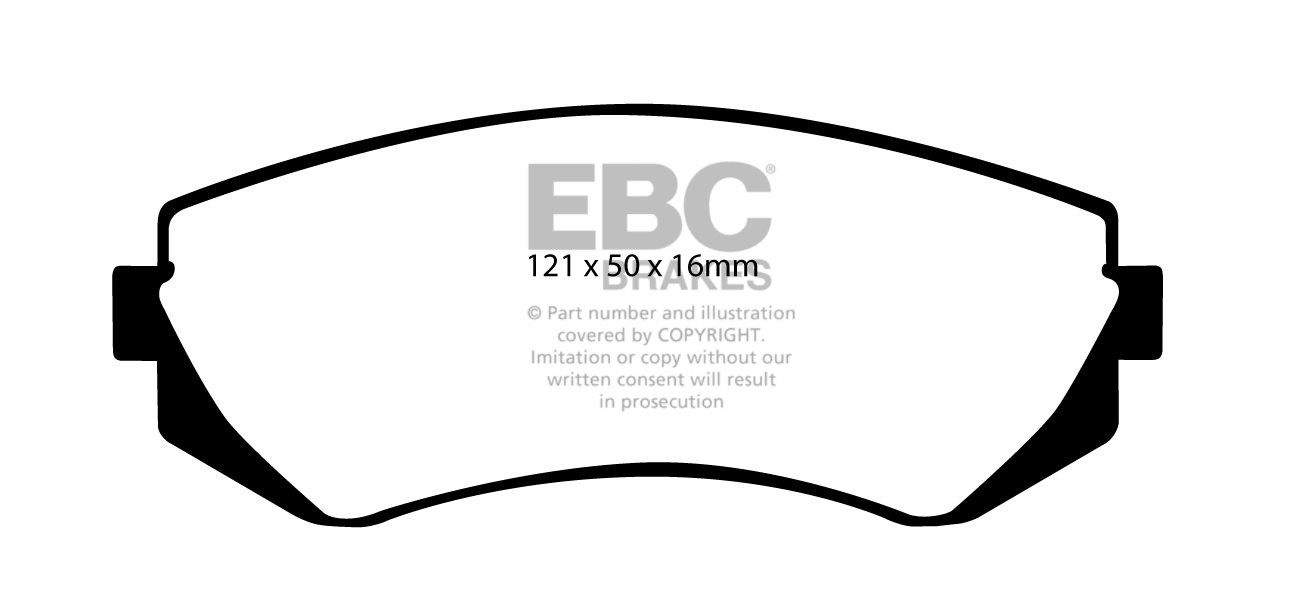 EBC Brakes NISSAN Almera 2.0 D (ABS) 98-2000 Remblokken voorzijd