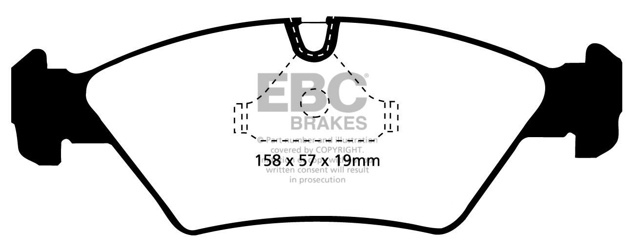 EBC Brakes MASERATI Ghibli 2.8 Twin Turbo 92-93 Remblokken voorz