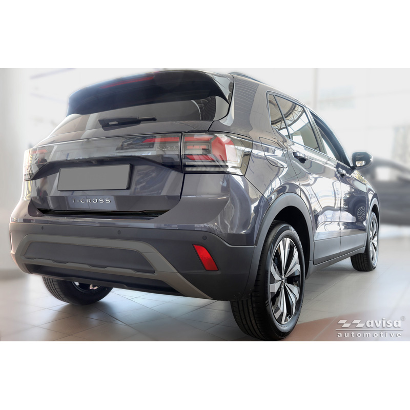Avisa Moulure de hayon en Inox Noir Chrome sur mesure pour Volkswagen T-Cross 2019-2024 & Facelift 2024-