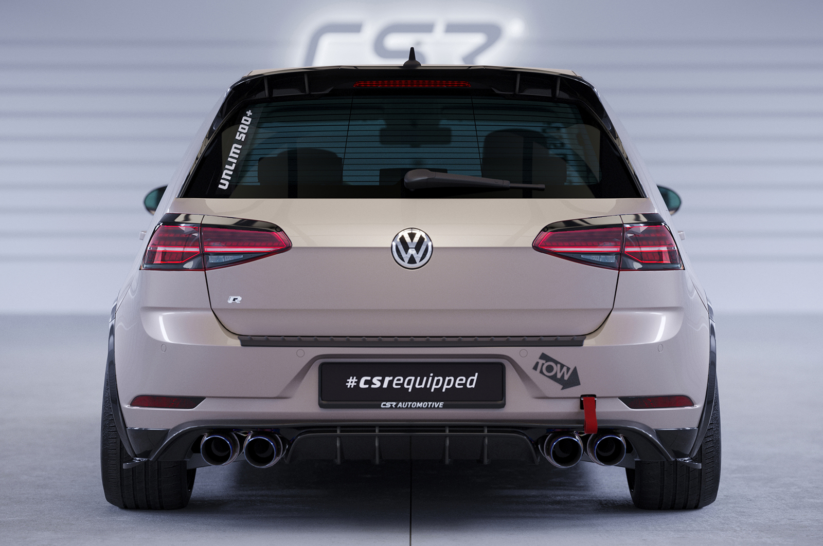 Spoiler VW Golf 7 (Typ AU) CSR Glans Zwart
