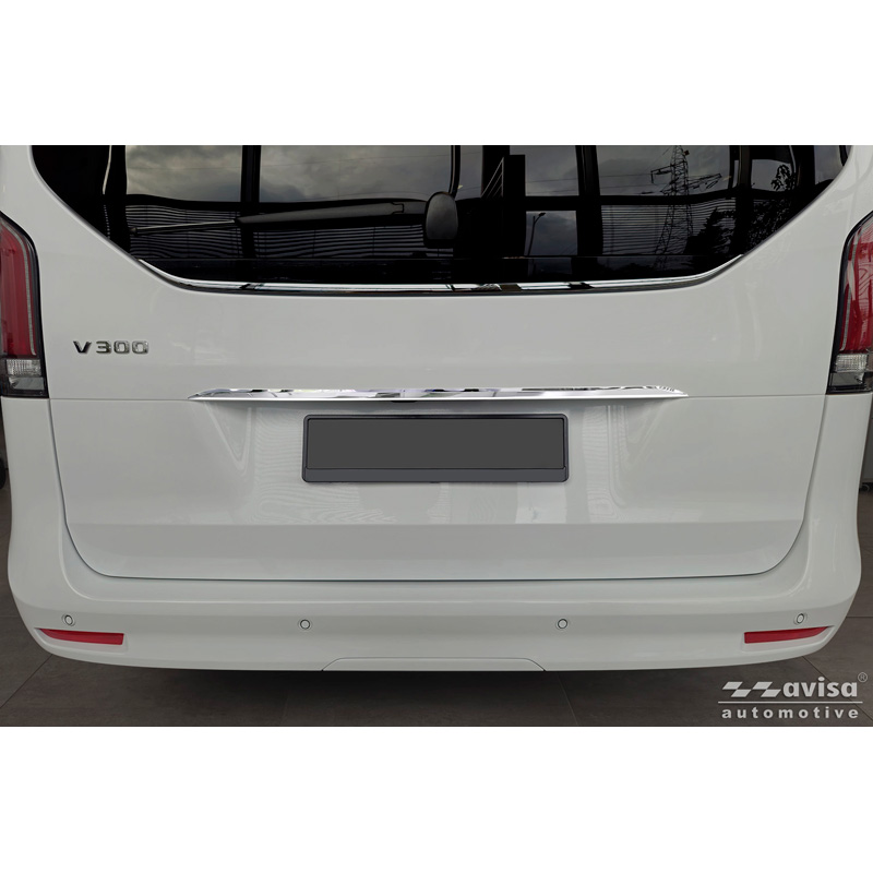 Avisa Revêtement d'habillage du hayon du coffre inox Chrome sur mesure pour Mercedes Classe V (W447) 2014-2019, Facelift 2019-2024 & Facelift 2024-