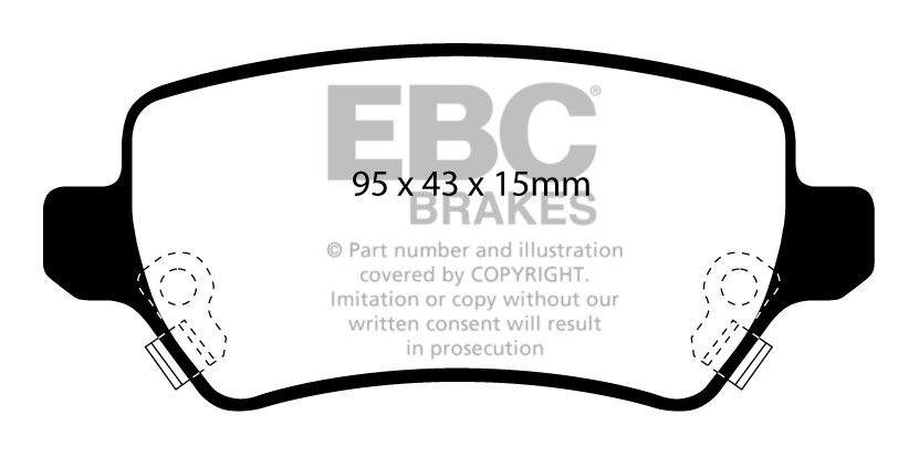 EBC Brakes OPEL Zafira A 1.9 TD -100 2004-2005 Remblokken achter
