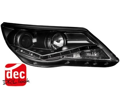 Dayline Headlights fits VW Tiguan black 07-11