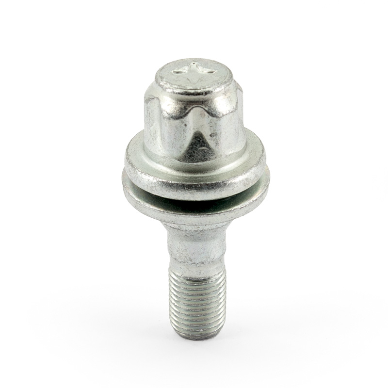 Jeu de antivol de roue H&R M12x1.25x36mm à embase platte - 4 boulons antivol de roues avec adaptateur