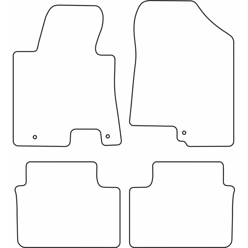 Set de tapis de sol en velours sur mesure pour Hyundai i30 2013-2016