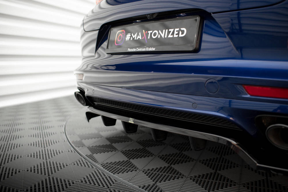 Diffuser Porsche Panamera E-Hybrid 971 Facelift  2020 - Maxton Glans Zwart