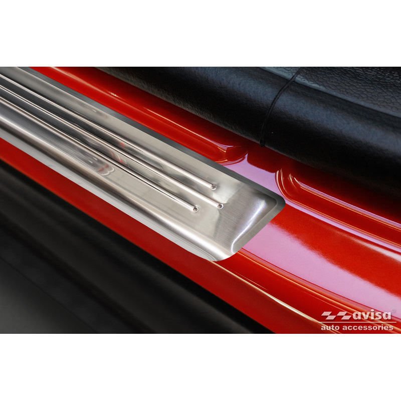 Seuils de portes inoxydable sur mesure pour Fiat 600(e) (365_) 2023- 'Lines' - 4-pièces