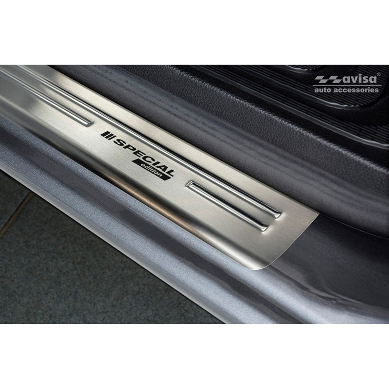 Seuils de portes inoxydable sur mesure pour Mercedes Vito & Classe-V W447 2014- - 'Special Edition' - 2-pièces