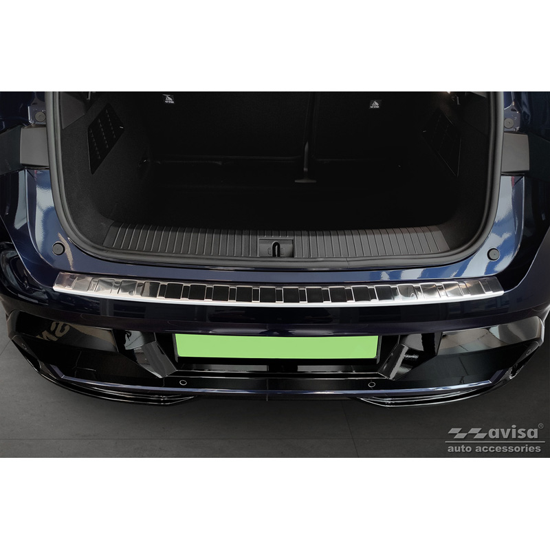 Protection de seuil arrière inox sur mesure pour Renault Megane E-Tech 2022- 'Ribs'