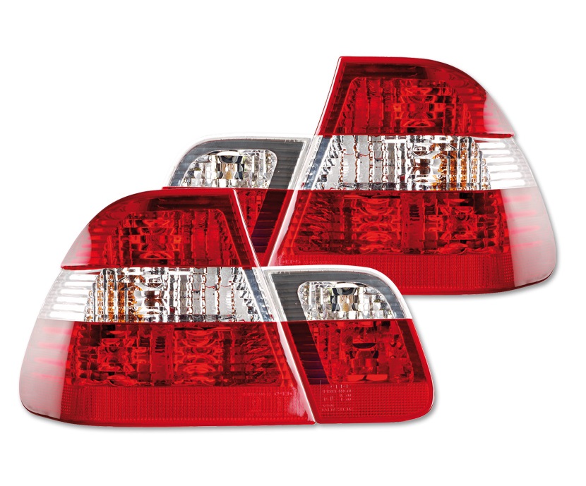 Feux arriere BMW E46 sedan 01-05 rouges/blanc
