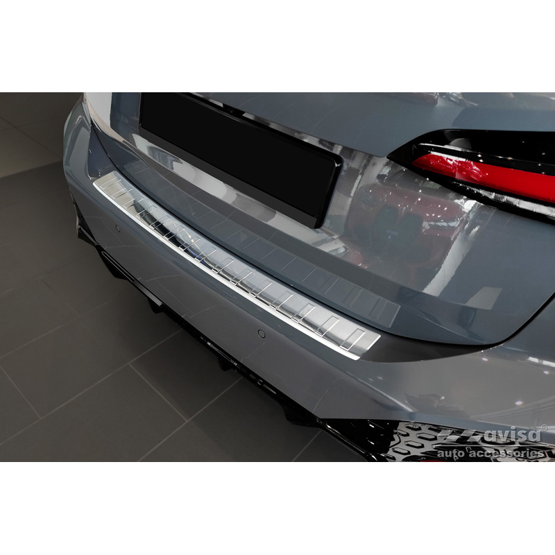 Protection de seuil arrière inox sur mesure pour BMW Série 2 Active Tourer U06 Paquet-M 2021- 'Ribs'