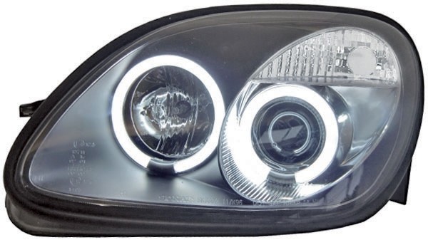 Phares Mercedes SLK 96-04 H1+H1 Angel Eyes CCFL clear black