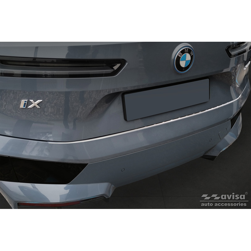 Protection de seuil arrière inox sur mesure pour BMW iX (I20) 2021- 'Ribs'