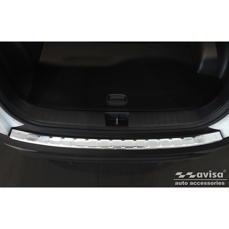 Protection de seuil arrière inox sur mesure pour Hyundai Tucson 2020-2024 & Facelift 2024- 'Ribs'