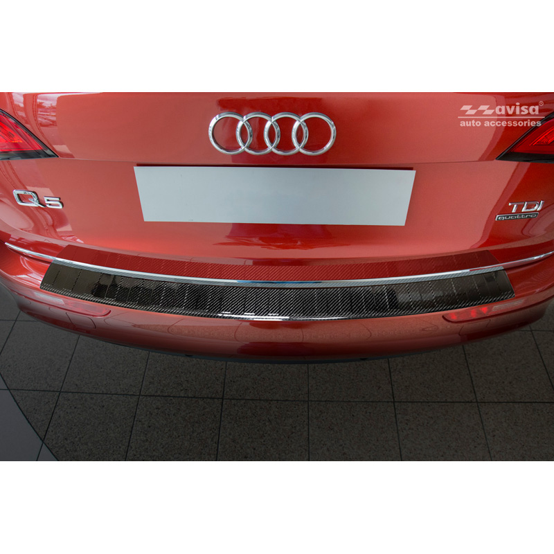 Protection de seuil arrière carboné 3D sur mesure pour Audi Q5 2008-2016