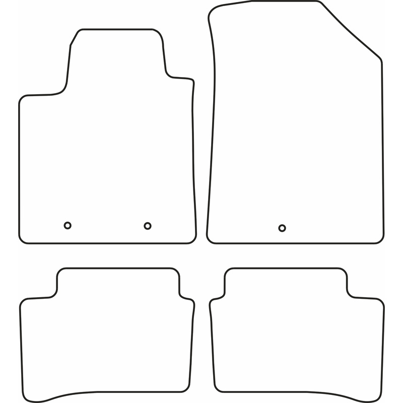 Set de tapis de sol en velours sur mesure pour Hyundai i10 2013-2020