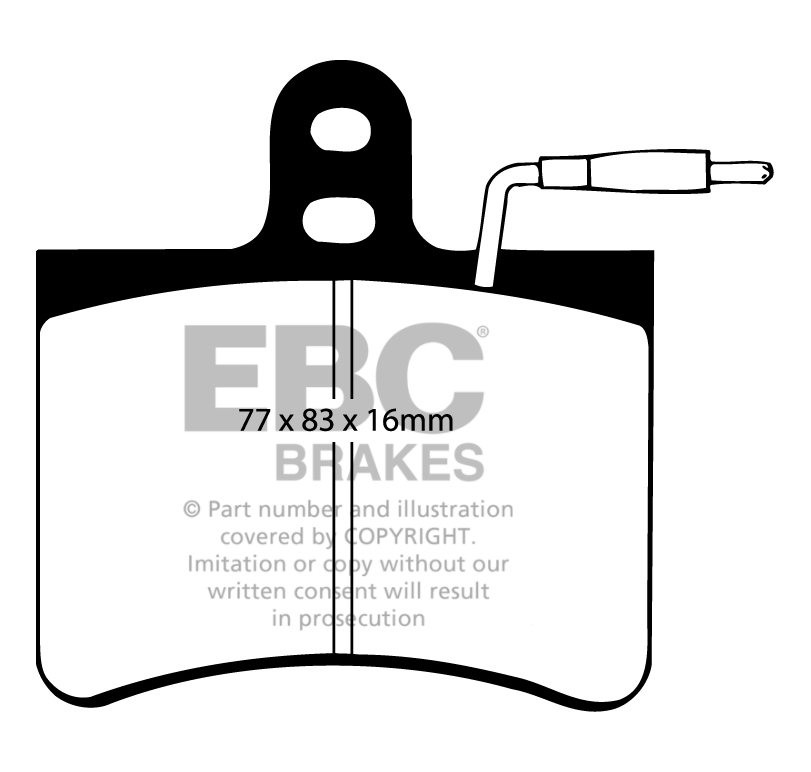 EBC Brakes RENAULT Megane Coupe 2.0 Turbo (250) 2009-.. Remblokk
