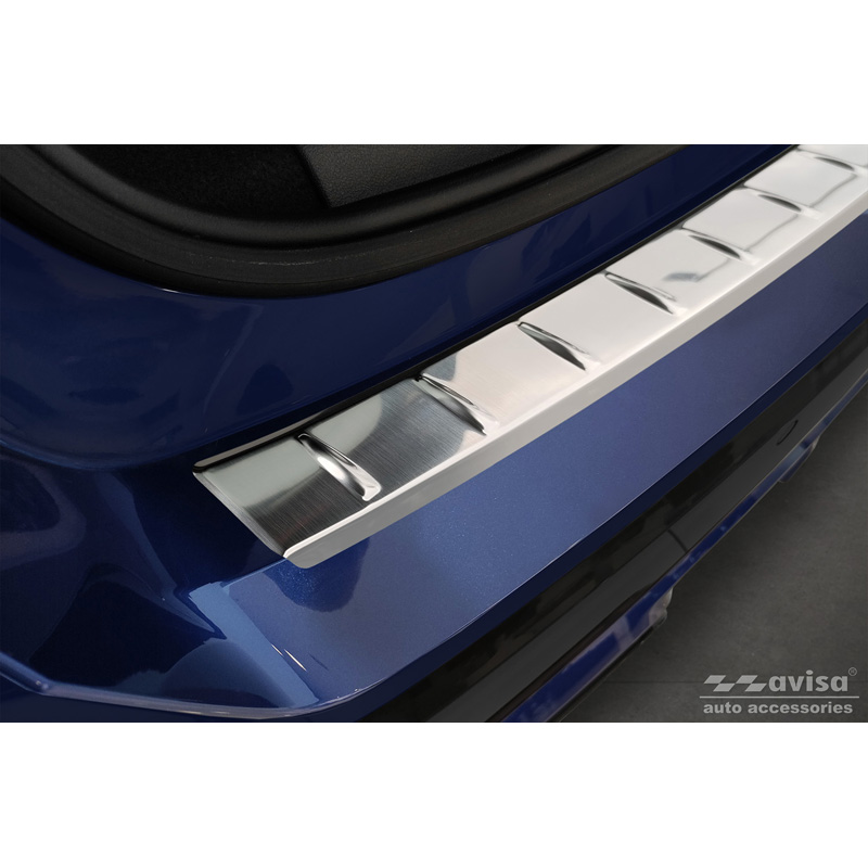 Protection de seuil arrière inox sur mesure pour BMW X1 U11 M-Sport 2022- 'Ribs'