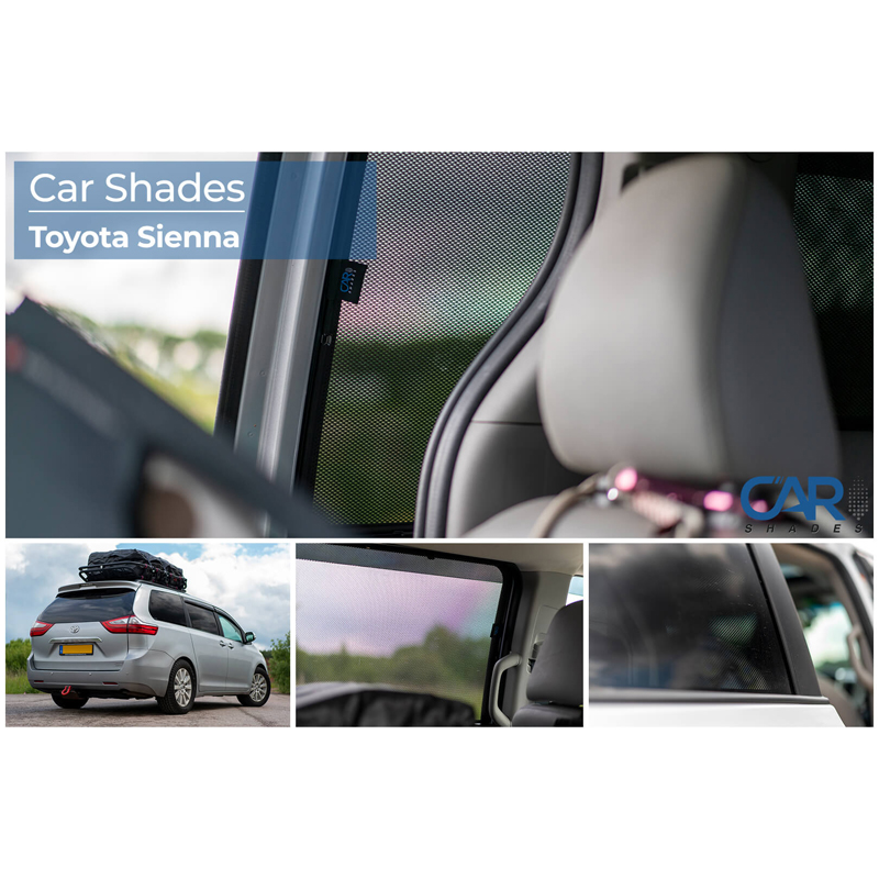 Set de Car Shades (portes arrières) sur mesure pour Toyota Sienna (XL30) 2011-2020 (2-pièces)