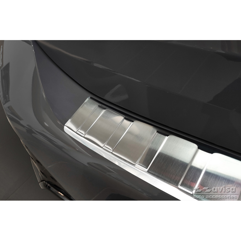 Protection de seuil arrière inox sur mesure pour BMW Série 2 Active Tourer U06 Paquet-M 2021- 'Ribs'