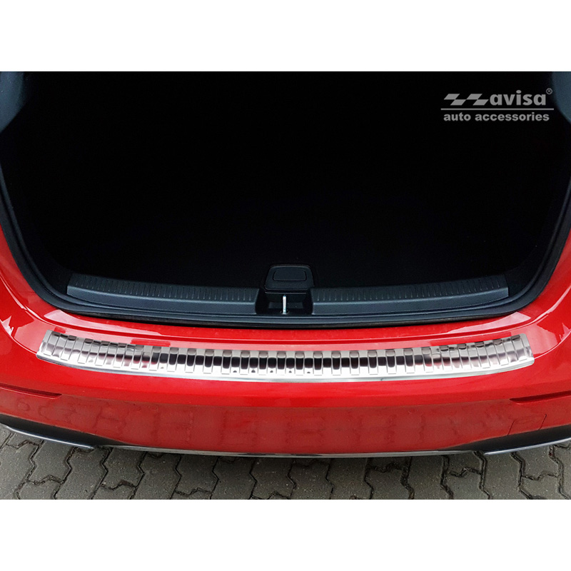 Protection de seuil arrière inox sur mesure pour Mercedes Classe-A W177 HB 2018- incl. AMG & EQ 'Ribs'