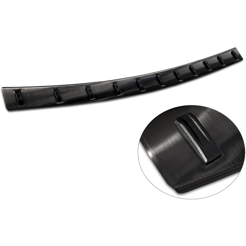 Protection de seuil arrière inox noir sur mesure pour Volkswagen Tiguan II 2016-2020 & Facelift 2020-2024 'STRONG EDITION'
