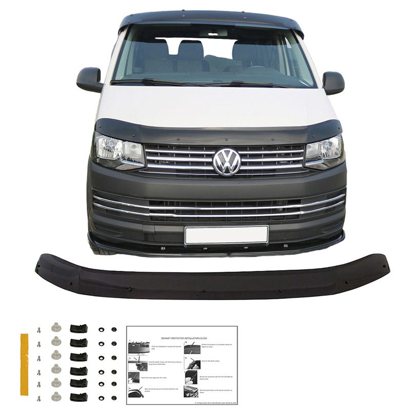 Protection du capot sur mesure pour Volkswagen Transporter T6/T6.1 2015-2022 - Noir brillant