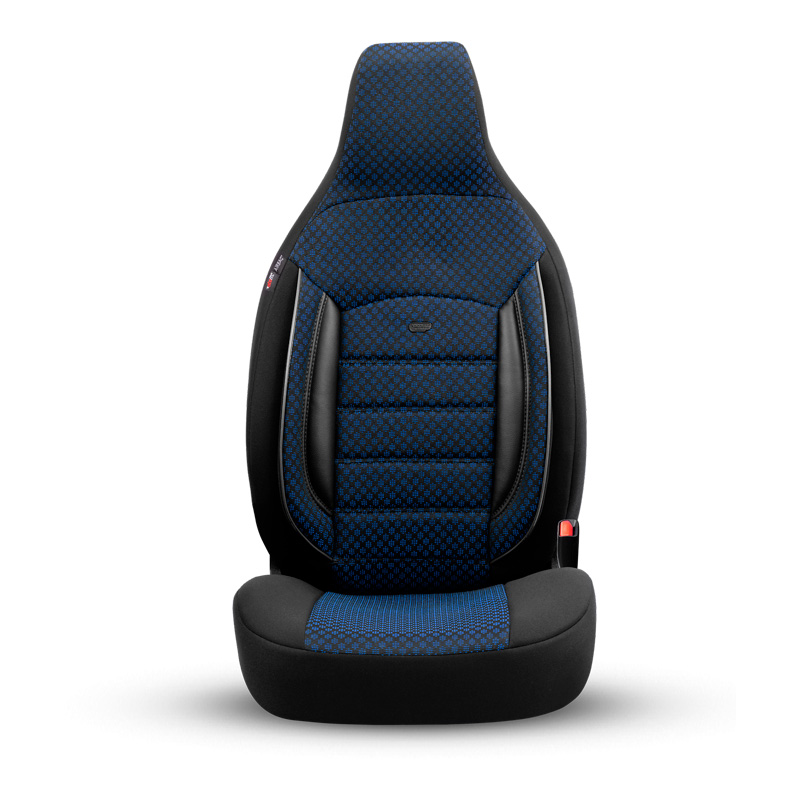 Housse de sièges 'CityBug' universel en textile 'Sport Plus' Noir/Bleu - 9-pièces - adapté aux Side-Airbags