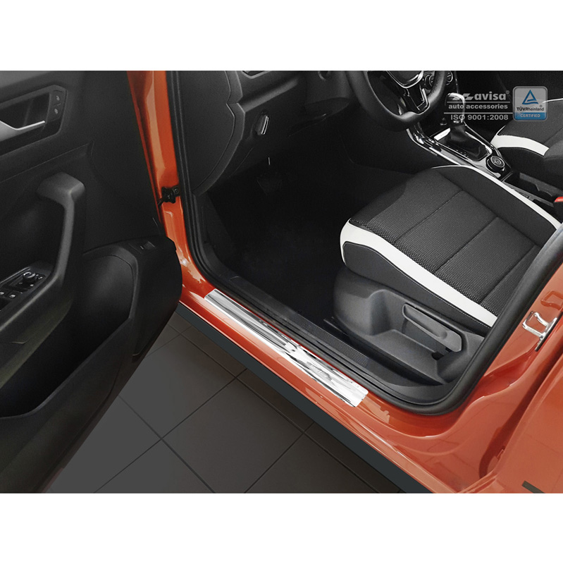 Seuils de portes inoxydable sur mesure pour Volkswagen T-Roc 2017-2022 & Facelift 2022- - 'Sportline' - 4-pièces