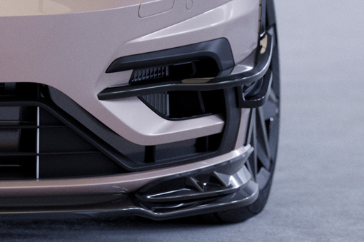 Canards Volkswagen Golf 7 R 17-21 CSR Glans Zwart