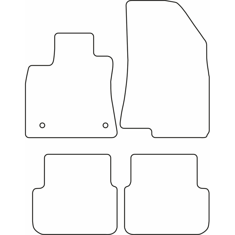 Set de tapis de sol en velours sur mesure pour Dacia Logan III 2021- & Jogger 2022-