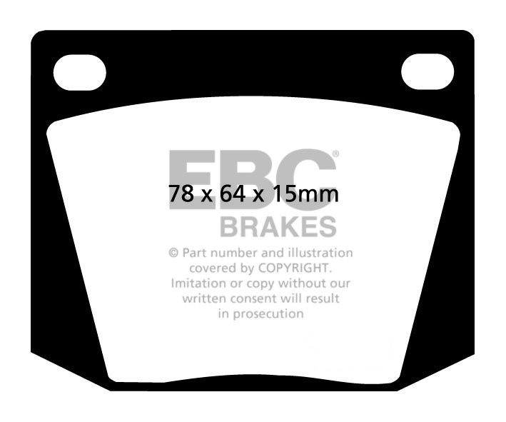 EBC Brakes MARCOS GT 2.0 69-72 Remblokken voorzijde greenstuff