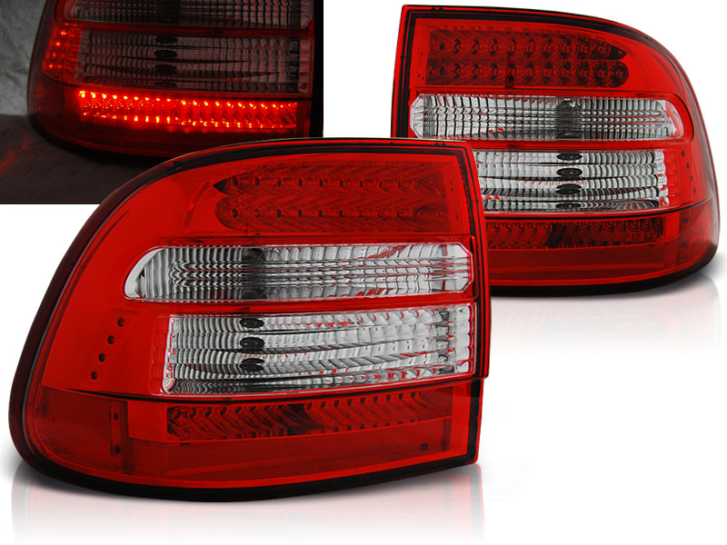 Feux arriere Porsche Cayenne LED rouges/blanc