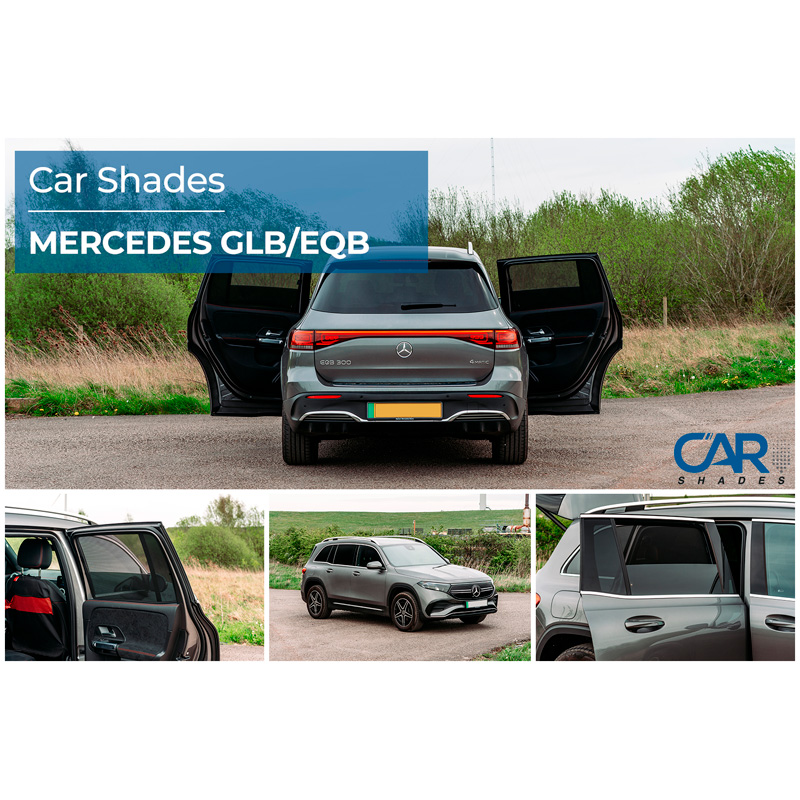 Set de Car Shades (portes arrières) sur mesure pour Mercedes GLB (X247) 2019- & EQB (X243) 2021- (2-pièces)
