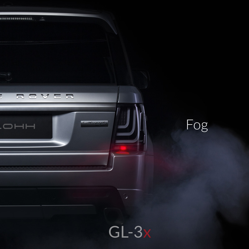 Glohh GL-3 Feux Arrière Dynamiques LED sur mesure pour Range Rover Sport L320 2005-2009 & 2010-2013 - Noir