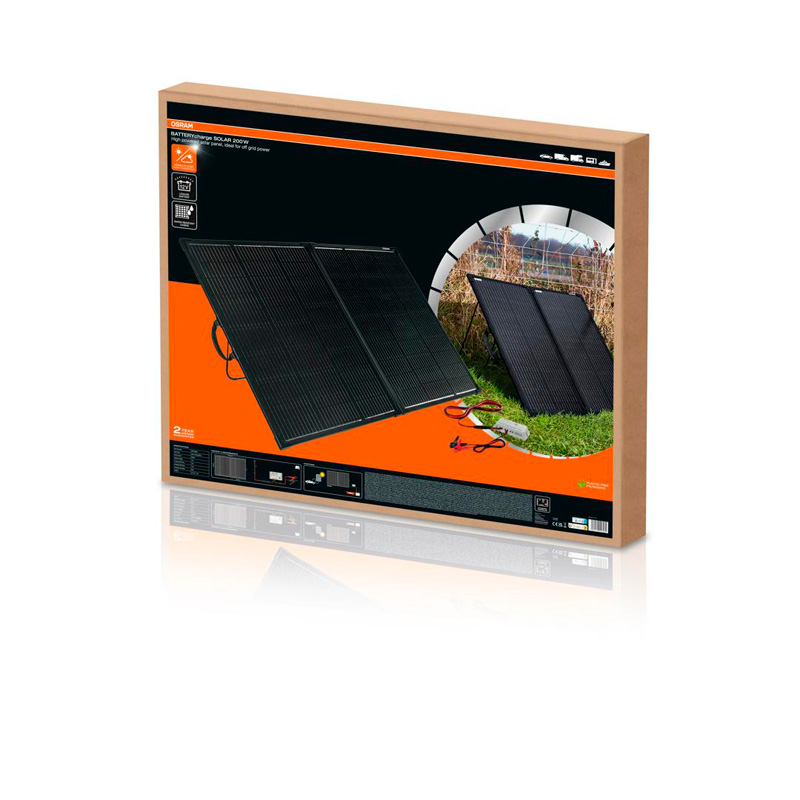 Osram BATTERYcharge SOLAR 200W - avec régulateur de charge 12V/20A inclus – Panneau solaire
