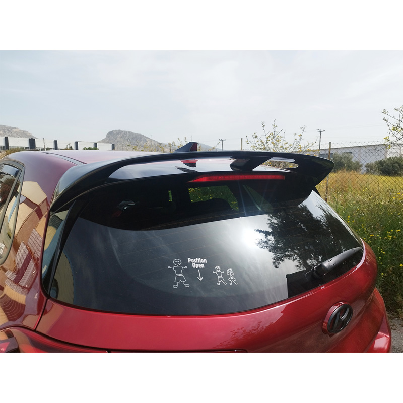 Motordrome Becquet de toit sur mesure pour Hyundai i30 III Hatchback (PDE) 2016- incl. N-Line (PU)