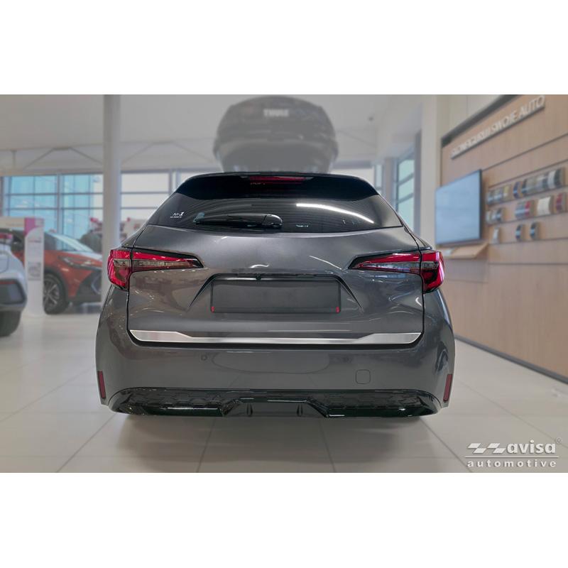 Avisa Revêtement d'habillage du hayon du coffre inox brossé sur mesure pour Toyota Corolla Touring Sports (E21) 2019-