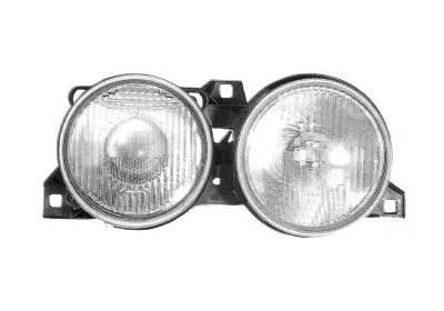 koplamp, H1+H1, links, 08/1988-BMW 3 serie E30, 1982-1990
