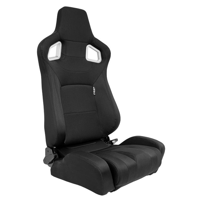 Siège baquet 'RS6-II' - Tissu Noir - Dossier réglable - incl. glissières