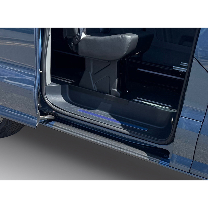 RGM Seuils de portes sur mesure pour Volkswagen Transporter T7 2024- & Ford Transit Custom / Tourneo Custom (V710) 2023- - Porte coulissante à droite - aspect carbone
