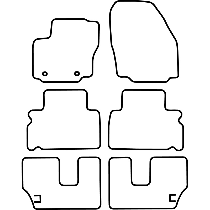 Set de tapis de sol sur mesure pour Ford Galaxy 2006-2011 (7 Personnes)