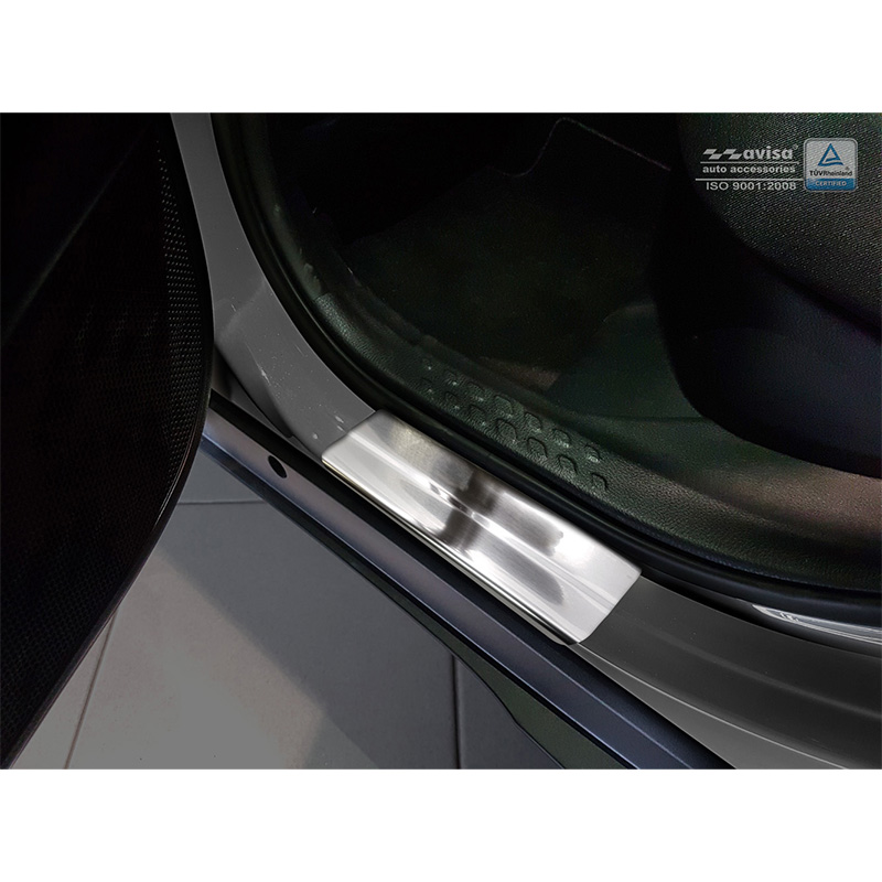 Seuils de portes inoxydable sur mesure pour Toyota C-HR 2016-2019 & FL 2019-2023 & RAV4 IV FL 2016-2018 & Lexus NX 2014-2021 - 'Exclusive' - 4-pièces