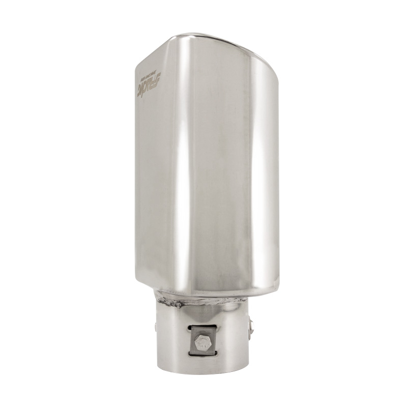 Simoni Racing Embout d'Échappement Rectangle/Oblique Inox - 140x80xL240mm - Montage ->57mm