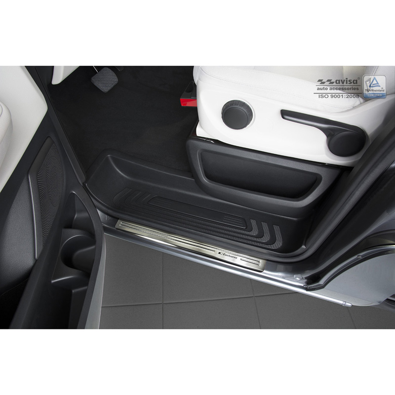 Seuils de portes inoxydable sur mesure pour Mercedes Vito & Classe-V W447 2014- - 'Exclusive' - 2-pièces