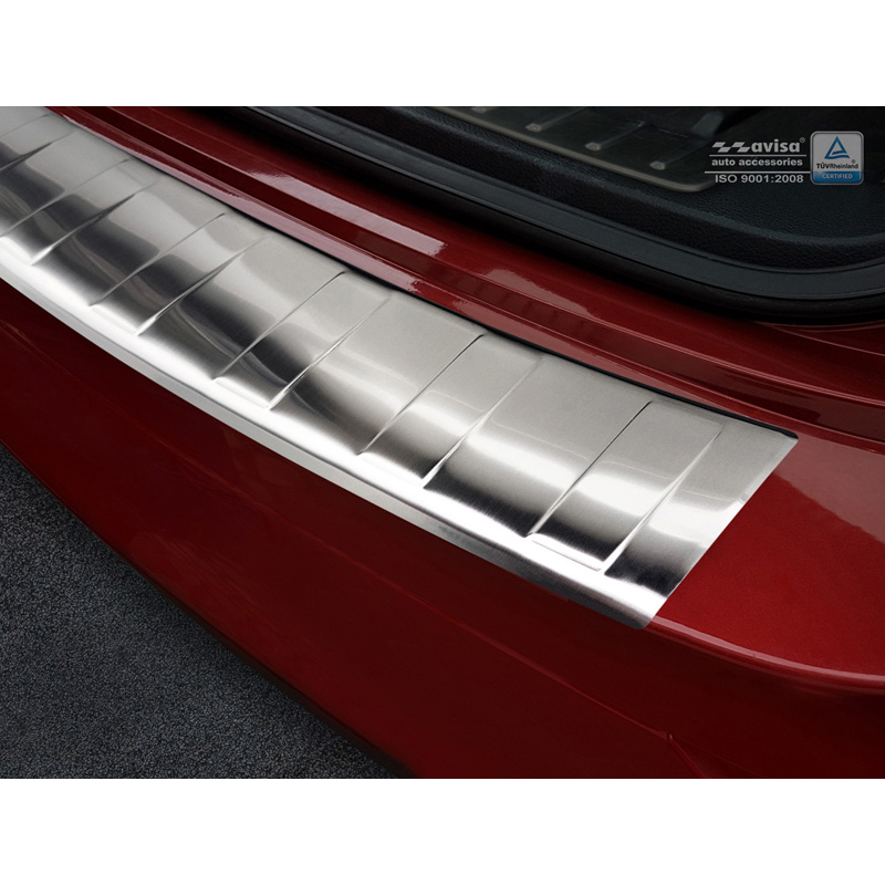 Protection de seuil arrière inox sur mesure pour BMW X6 (E71) 2009-2014 'Ribs'