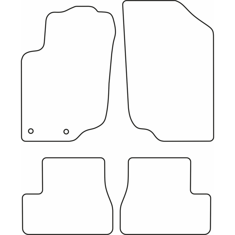 Set de tapis de sol en velours sur mesure pour Peugeot 207 CC 2007-2013