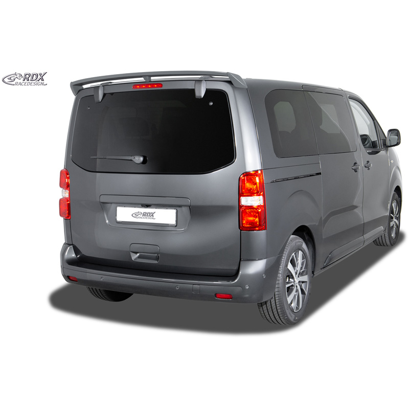 RDX Racedesign Becquet de toit sur mesure pour Citroën Jumpy/Dispatch/Spacetourer & Peugeot Expert III/Traveller & Toyota Proace 2016- & Opel Vivaro C/Zafira Life 2019- & Fiat Scudo/Ulysse 2022- (avec hayon arrière) (PU)