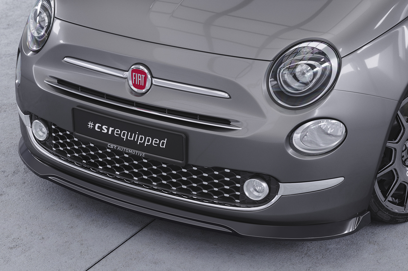 Voorspoiler Fiat 500 CSR Glans Zwart