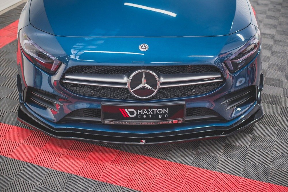 VoorSpoiler Mercedes A Klasse W177 A35 AMG Glans Zwart